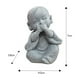 thumbnail image 5 of 2 Piezas Estatua de Monje Buda Monje Accesorios, 5 of 5