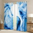 thumbnail image 2 of Blue Swirl Blackout Curtains Navy Marble Curtains Psychedelic Stone Pattern Curtains & Drapes Watercolor Artwork Black Out Curtains Modern Abstract Window Curtains for All Seasons Luxury Room Decor, 2 of 6