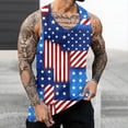 thumbnail image 2 of FUZHIQ Men's Sleeveless Tank Top Independence Day Patchwork American Flag Design 4th of July Casual Breathable Muscle Shirt for Summer Holiday Beach Workout Daily Wear,L, 2 of 4
