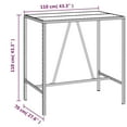 thumbnail image 4 of vidaXL Bar Table with Glass Top Brown 110x70x110 cm Poly Rattan, 4 of 4