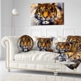 thumbnail image 3 of Designart Tiger Collage with Rust Design - Animal Throw Pillow - 12x20, 3 of 5