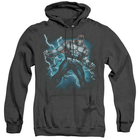 Batman Stormy Bane Adult Heather Hoodie Sweatshirt Black