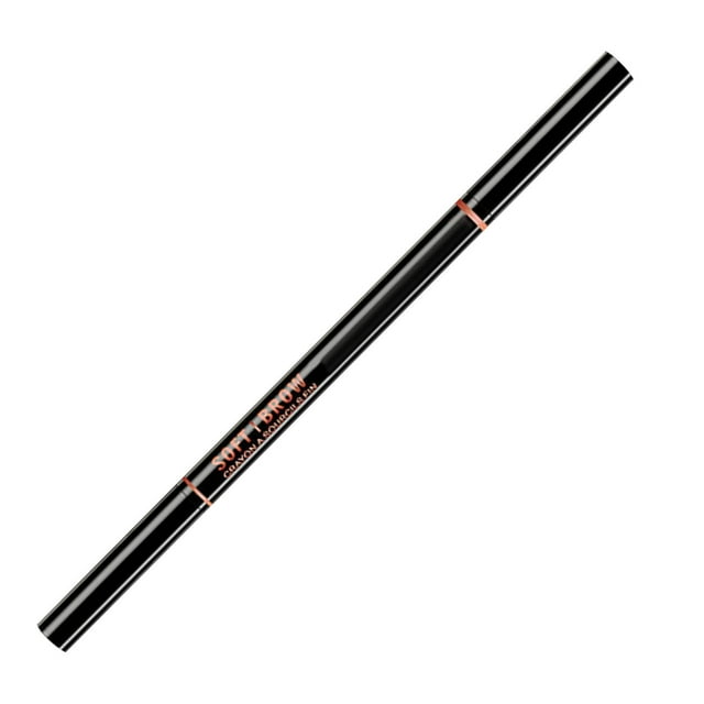 Lápiz de cejas de doble punta y lápiz de maquillaje automático giratorio de larga duración para mujeres, con pincel, 1,5 mm, fino y fácil de aplicar