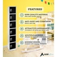thumbnail image 6 of Adiroffice 6-Door Metal Storage Locker with Keys and Hangers, Black, 6 of 10