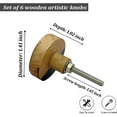 thumbnail image 3 of Set of 6 Wooden Artistic Cabinet Knobs by Perilla Home, 3 of 12