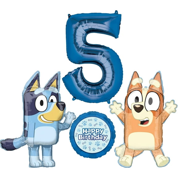 Bluey and Bingo 5th Birthday Party Supplies Balloon Bouquet Decorations