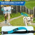thumbnail image 6 of Double Dog Leash 90cm Nylon Bungee Reflective Shock-Absorbing Animal Leash, Black, 6 of 6
