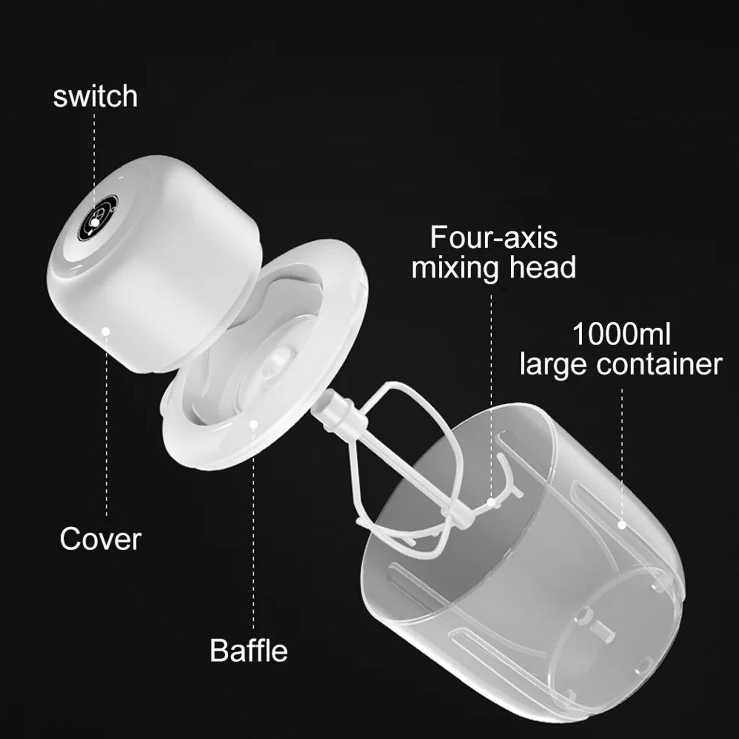 USB Rechargeable Electric Whisk Egg Beater Coffee Blender Household Milk Shaker Mixer Frother Foamer Food Blender Dropship