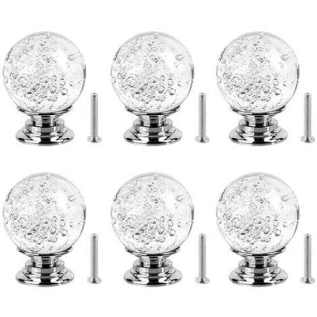 Perillas de vidrio con forma de burbujas, hermosa forma de calabaza para una decoración única del hogar, la bola de cristal adorna las manijas de los muebles de su cocina