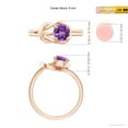 thumbnail image 4 of ANGARA Natural 0.8 Ct. Amethyst Solitaire Ring in 14K Rose Gold for Women (Ring Size: 11.5), 4 of 9