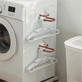 thumbnail image 5 of Multifunctional Clothes Hanger Storage Rack Punch-Free Wall-Mounted Double-Layer Foldable Clothes Rack Storage Rack C, 5 of 5