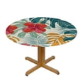 thumbnail image 3 of JRXY Palm Leaves with Lush Branches and Leaves, Tropical Jungle Palm Leaves with Charming Colors Round Tablecloth White, 3 of 8