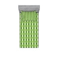thumbnail image 2 of Ambesonne Green Fitted Sheet & Pillow Sham Set, Polka Dots Striped Retro, Full, Green, 2 of 3