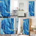 thumbnail image 6 of Blue Marble Fabric Shower Curtain Abstract Modern Art Washable Shower Curtains for Bathroom, Waterproof Bath Curtain with Hooks Home Decor 36x72in, 6 of 8