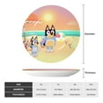 thumbnail image 4 of Lsque Bluey Pattern Ceramic Decorative Plate Decorative Plates with Display Stand Personalized Porcelain Plate Ceramic Ornaments for Wall Hanging Decoration-6in, 4 of 6