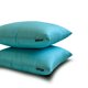 thumbnail image 3 of Funda de almohada lumbar de lujo HomeCentric, color verde mar, paquete de 2, 30 x 55 cm (12 x 22 pulgadas), funda de almohada rectangular lisa y lisa de seda artística, estilo moderno liso - Lujo, 3 of 5
