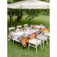 thumbnail image 3 of Outdoor Tablecloth with Umbrella Hole and Zipper, Orange Blue Fall Rectangle Table Cloth 54x80 Inch Waterproof Tablecloth, Thanksgiving Maple Leaf Pumpkins Picnic Table Cover for Patio Camping, 3 of 7