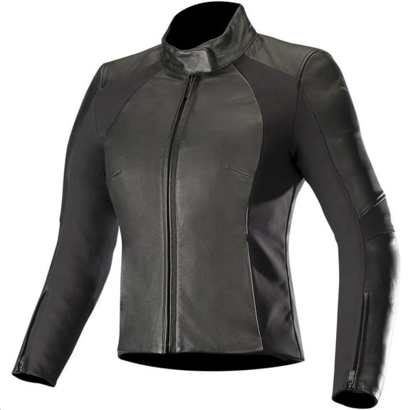 Alpinestars Vika V2 Womens Leather Jacket (8, Black)
