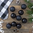 thumbnail image 4 of 9ct Black Shiny and Matte Christmas Glass Ball Ornaments 2.5" (65mm), 4 of 4