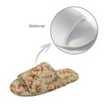 thumbnail image 4 of POLERO Vintage Rose Bird Print House Slippers for Women Indoor Open Toe Women House Slippers Winter Cotton Shoes Breathable Home Soft Outsole, Size 4.5-5.5, 4 of 7