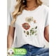 thumbnail image 1 of Women's 100% Cotton Floral Print T-Shirt - Black Casual Short Sleeve Round Neck Top with Vibrant Poppy & Foliage Design, Machine Washable Spring/Summer Casual Attire, Ladies T Shirts, Summer Fash, 1 of 7