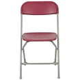 thumbnail image 6 of Emma + Oliver Set of 2 Plastic Folding Chairs - 650 LB Weight Capacity Lightweight Stackable Folding Chair in Red, 6 of 13