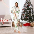 thumbnail image 4 of 1 Piece Adult Onesie Pajamas Cozy & Loose-Fit Sleepsuit Loungewear with Pockets Christmas Deer Pattern X-Large, 4 of 7