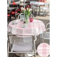 thumbnail image 5 of Outdoor Tablecloths with Umbrella Hole & Zipper, Pink Buffalo Plaid Round Tablecloths 60 Inch, Farmhouse Modern Checkered Waterproof Table Cloth, Patio/Pool/Picnic Table Covers, 5 of 8
