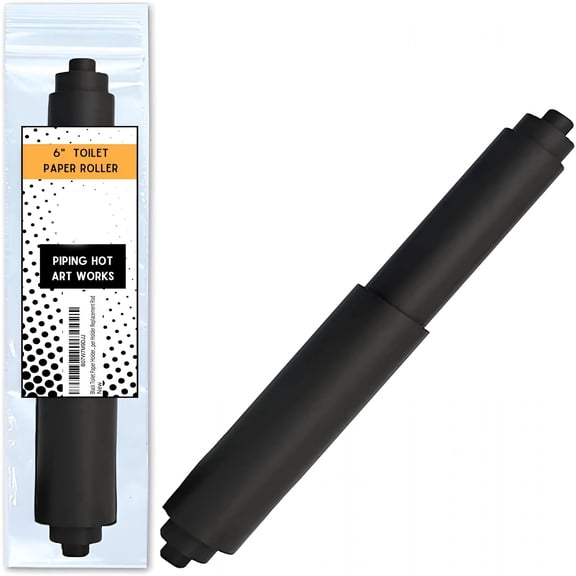 BPPEG Black Toilet Roll Spring Rod | Toilet Paper Roller Rod Replacement | 6 Inch Toilet Paper Holder Replacement Rod | Durable Plastic Spindle-Fits All Standard Tissue Rolls
