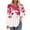 Hot Pink, variant on Womens tops Fall Casual Loose fitting Pleated Round Neck trendy floral Print Long Sleeve Round Neck flowy T-shirt tunic Tops,Pink 1,S