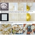 thumbnail image 5 of Yansion Balloons, Nude Beige White Gold Birthday, 125 Pieces, 5 of 12