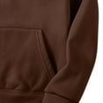 thumbnail image 5 of nerohusy Mens Hoodie Basic Hoodies Unisex Oversized Fleece Hooded Sweatshirt Solid Casual Long Sleeve Pullover Plain Sweater Coffee,L, 5 of 7