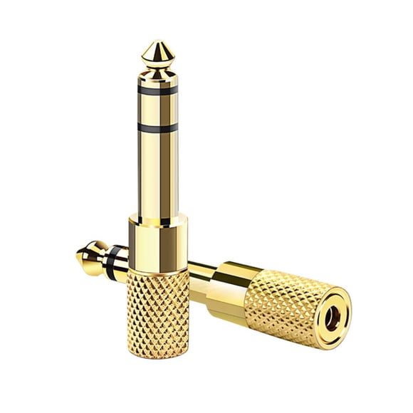 Sidaley Headphone Adapter 6.35 mm Male to Stereo 3.5 Audio Plating Gold Converter FemaleWear-resistant Dual Channel Jack Process mm Plug Type3 NO3