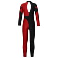 thumbnail image 2 of YONGHS Kids Girls Sparkly One-Piece Gymnastics Leotards Tumbling Sports Unitard Jumpsuit Dancewear Burgundy 16, 2 of 5