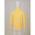 thumbnail image 5 of Aislor Kids Boys Girls Long Sleeve Thermal Top Fleece Lined Warm Baselayer Turtleneck T-shirt Yellow 7-8, 5 of 7