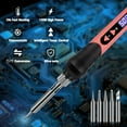 thumbnail image 7 of Soldering iron, 120W Soldering Gun, 9-in-1 Soldering Kit LCD Adjustable Temperature 392-932℉ & Thermostatic Design, Soldering Iron Kit with 5PCS Soldering Tips, Wire,Sponge,Flux, 7 of 7