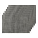 thumbnail image 1 of Juego de manteles individuales REGALWOVEN de 6 manteles tejidos para decoración de mesa de cocina, lavables, manteles de mesa interiores, manteles limpiables en negro y gris de 18x12 pulgadas, 1 of 6