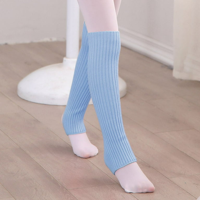 2 Pairs Stirrup Leg Warmers Straight Over the Knee Socks Ballet Dance Socks  Yoga Latin Boot Cuffs Socks for Girls