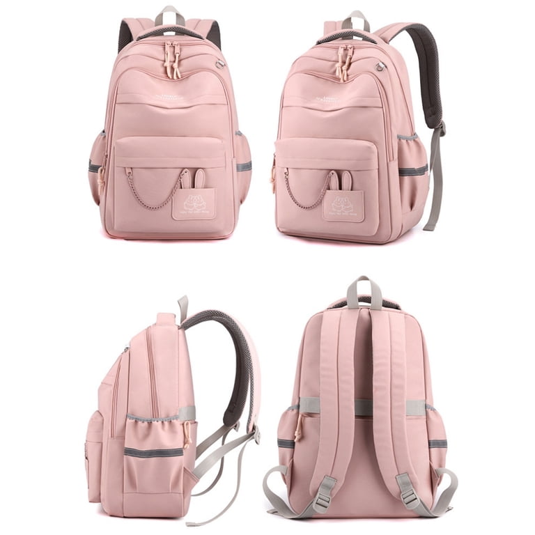 Tyethy School Backpack for Girls, 15.6" Laptop, Pink Rabbit Design photo 7