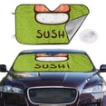 thumbnail image 2 of Uemuo Fresh Sushi Pattern Accordion Car Windshield Sun Shade, Foldable Reflective Sun Visor for Car, Reflector Windshield Sunshade-, 2 of 7