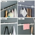 thumbnail image 5 of 4Pack Self Adhesive Curtain Rod Bracket, Drapery Hook Holders Fixings Rod Holder Nail Free Smart Rod Bracket Holders, No Drill Curtain Rod Brackets for Home Bathroom and Hotel Use - Transparent, 5 of 8