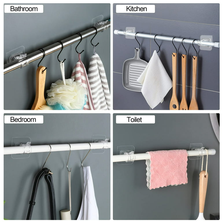 Self Adhesive Ceiling Or Wall Curtain Track No Drill Curtain Rod, No Damage  Curtain Track Hangers, Adhesive Curtain Rod For Windows Cabinet Closet