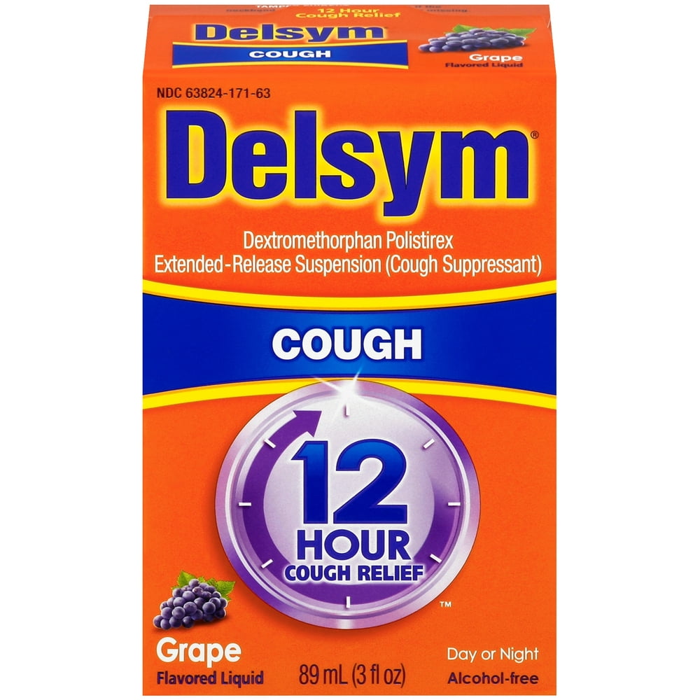 Delsym Adult 12 hour Cough Relief Medicine, Powerful Cough Relief for