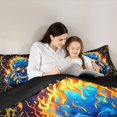 thumbnail image 4 of Castle Fairy Abstract Flame Skull Full Size Comforter Sets 3-Piece,Happy Halloween Bedding Comforter Set,Orange Blacks,1 Comforter and 2 Pillowcases,Black Reversible, 4 of 6