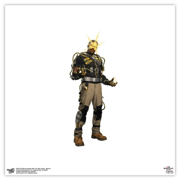 Gallery Pops Marvel Spider-Man: No Way Home - Electro Wall Art, Unframed Version, 12" x 12"
