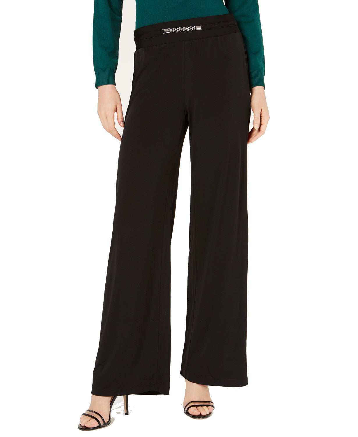 NY Collection - Black Women's Large Petite Pull-On Dress Pants $37 PL ...