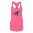 thumbnail image 2 of Wild Bobby, Colorful Dachshund Is My Spirit Animal Lover Ladies Racerback Tank Top, Hot Pink, Small, 2 of 3