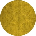 thumbnail image 1 of Ahgly Company Indoor Round Oriental Yellow Industrial Area Rugs, 7' Round, 1 of 4