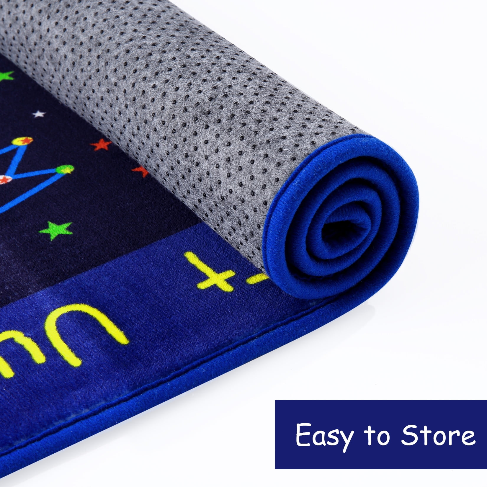ChaoLink Kids Solar System Educational Rug Galaxy Outer Space Kids Rugs for Playroom Learning Planet Non Slip Kids Playmat Car RugA