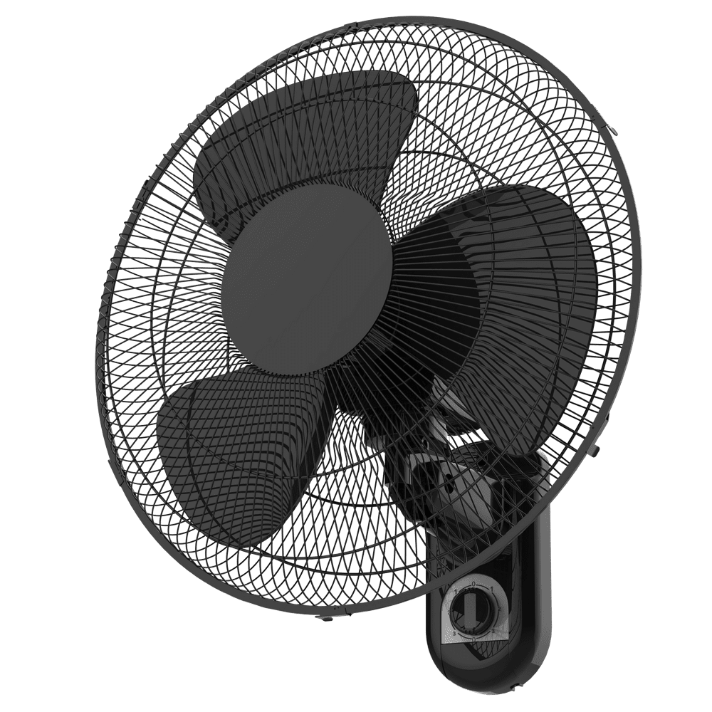 Pelonis 16" 3Speed Oscillating Wall Mount Fan, Model FW40F3B, Black